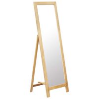 vidaXL Standspiegel 48 x 46,5 x 150 cm Massivholz Eiche