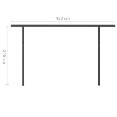 vidaXL Automatische Markise mit LED & Windsensor 4x3 m Gelb & Weiß