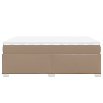 vidaXL Boxspringbett Matratze Cappuccino-Braun 140x200cm Kunstleder