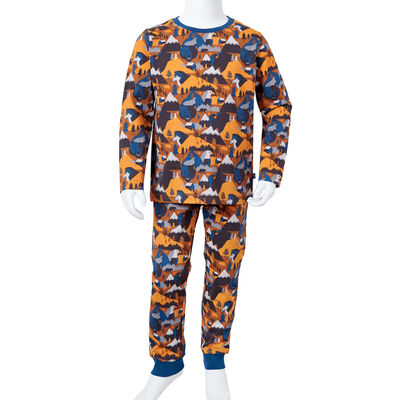 Kinderpyjama mit Langen Ärmeln Cognac 104