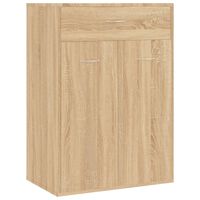 vidaXL Schuhschrank Sonoma-Eiche 60x35x84 cm Holzwerkstoff