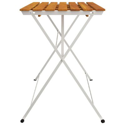 vidaXL Bistrotisch Klappbar 100x54x71 cm Massivholz Akazie und Stahl