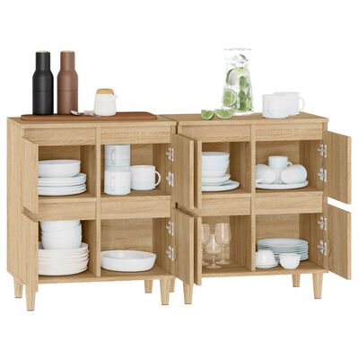 vidaXL Sideboards 2 Stk. Sonoma-Eiche 60x35x70 cm Holzwerkstoff