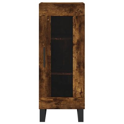 vidaXL Highboard Räuchereiche 34,5x34x180 cm Holzwerkstoff