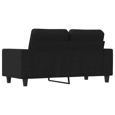 vidaXL 2-Sitzer-Sofa Schwarz 120 cm Stoff