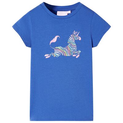 Kinder-T-Shirt Kobaltblau 104