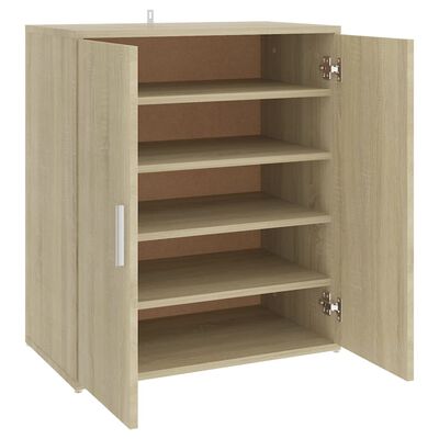 vidaXL Schuhschrank Sonoma-Eiche 60x35x70 cm Holzwerkstoff