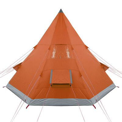 vidaXL Tipi-Campingzelt 4 Personen Orange Wasserdicht