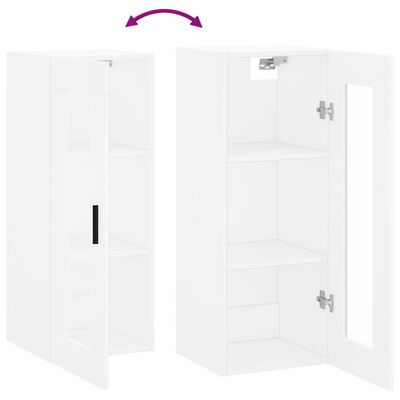 vidaXL Wandschrank Weiß 34,5x34x90 cm