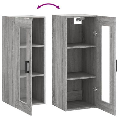 vidaXL Wandschrank Grau Sonoma 34,5x34x90 cm