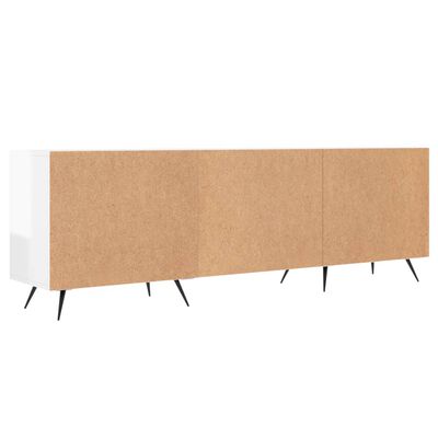 vidaXL TV-Schrank Hochglanz-Weiß 150x30x50 cm Holzwerkstoff