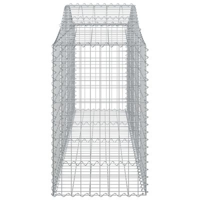 vidaXL Gabionen mit Hochbogen 12 Stk. 200x50x80/100cm Verzinktes Eisen