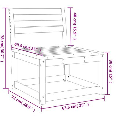 vidaXL Gartensofa Weiß Massivholz Kiefer