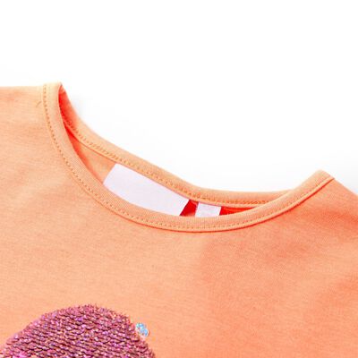 Kinder-T-Shirt Neonorange 140