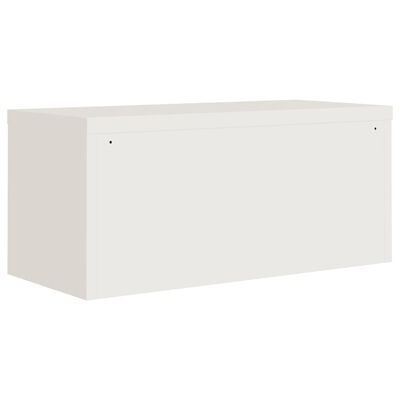 vidaXL Aktenschrank Weiß 90x40x40 cm Stahl