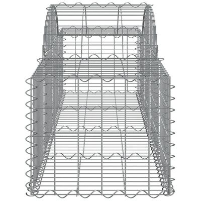 vidaXL Gabionen mit Hochbogen 9 Stk. 200x50x40/60 cm Verzinktes Eisen