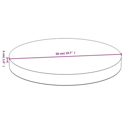 vidaXL Tischplatte Ø50x4 cm Bambus