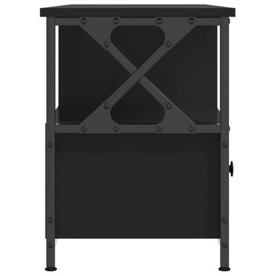 vidaXL TV-Schrank Schwarz 102x33x45 cm Holzwerkstoff und Eisen