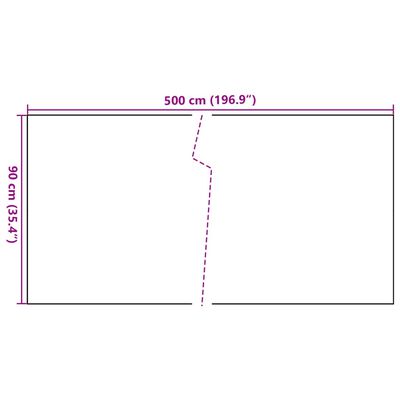 vidaXL Balkon-Sichtschutz Weiß 500x90 cm Poly Rattan