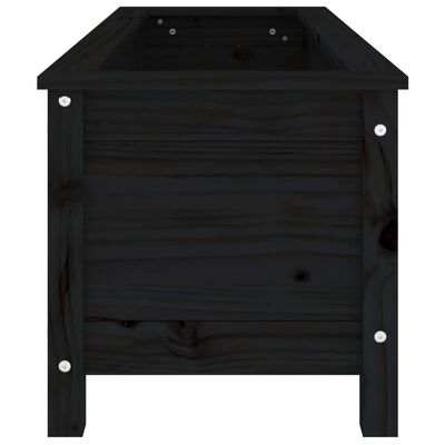 vidaXL Hochbeet Schwarz 119,5x40x39 cm Massivholz Kiefer