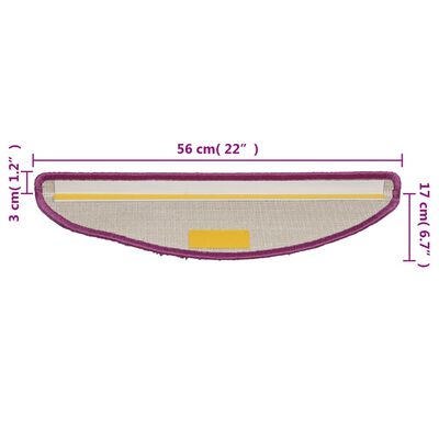 vidaXL Stufenmatten 10 Stk. 56x17x3 cm Violett