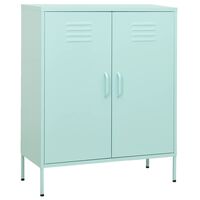 vidaXL Lagerschrank Minzgrün 80x35x101,5 cm Stahl