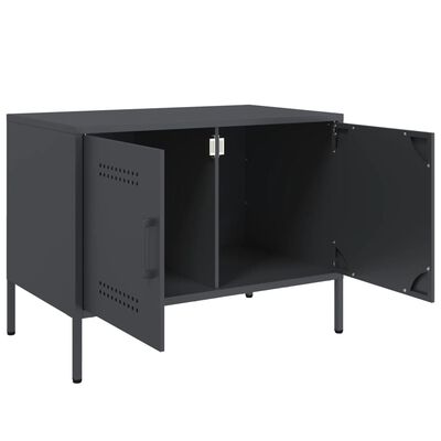 vidaXL TV-Schrank Anthrazit 68x39x50,5 cm Stahl