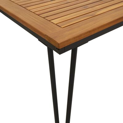 vidaXL Gartentisch mit Haarnadel-Beinen 160x80x75 cm Massivholz Akazie