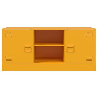 vidaXL TV-Schrank Senfgelb 99x39x44 cm Stahl