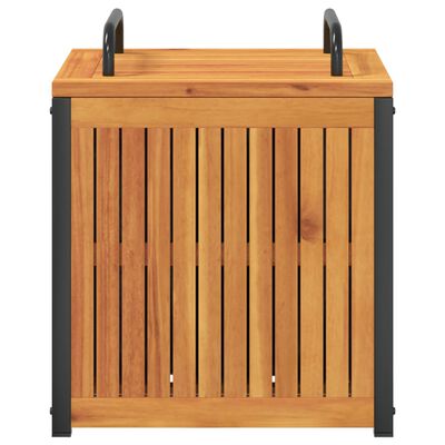 vidaXL Gartenbox 45x45x45/53 cm Massivholz Akazie und Stahl