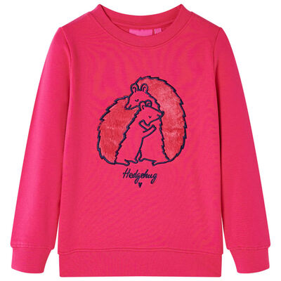 Kinder-Sweatshirt Knallrosa 116