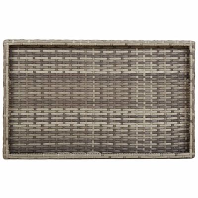 vidaXL Tabletttisch Klappbar Grau 65x40x75 cm Poly Rattan