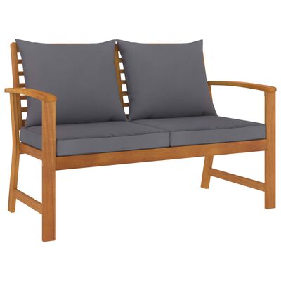 vidaXL 3-tlg. Garten-Lounge-Set mit Auflagen Massivholz Akazie