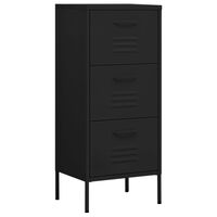 vidaXL Lagerschrank Schwarz 42,5x35x101,5 cm Stahl