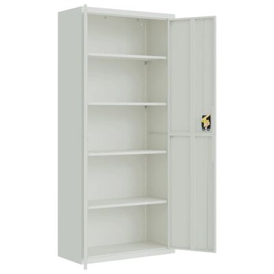 vidaXL Aktenschrank Hellgrau 90x40x240 cm Stahl