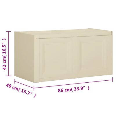 vidaXL Kissenbox Angora-Weiß 86x40x42 cm 85 L