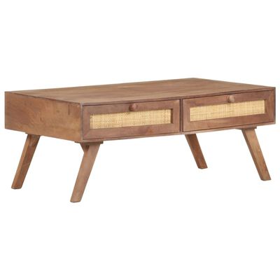 vidaXL Couchtisch 100x60x40 cm Mango Massivholz