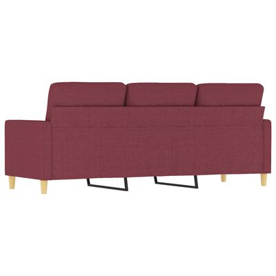 vidaXL 3-Sitzer-Sofa Weinrot 180 cm Stoff