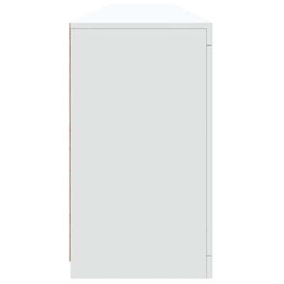 vidaXL Sideboard mit LED-Leuchten Weiß 202x37x67 cm