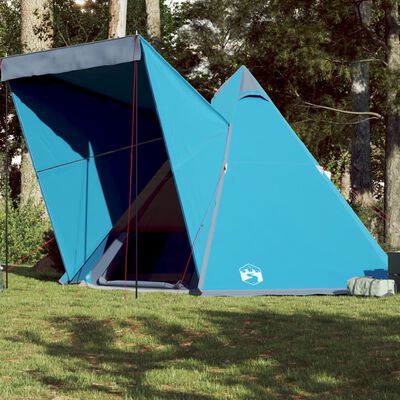 vidaXL Tipi-Familienzelt 6 Personen Blau Wasserdicht