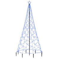 vidaXL LED-Weihnachtsbaum mit Metallstange 500 LEDs Blau 3 m