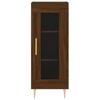 vidaXL Highboard Braun Eichen-Optik 34,5x34x180 cm Holzwerkstoff