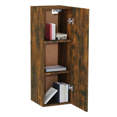 vidaXL TV-Schrank Räuchereiche 30,5x30x90 cm Holzwerkstoff