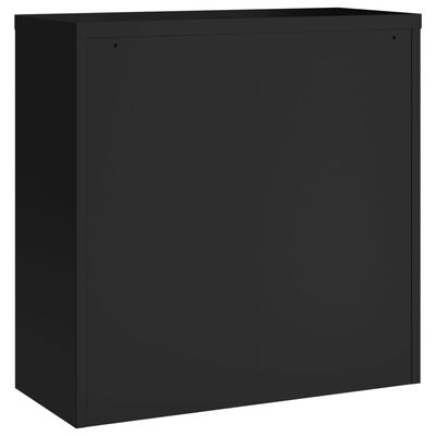 vidaXL Aktenschrank Schwarz 90x40x90 cm Stahl