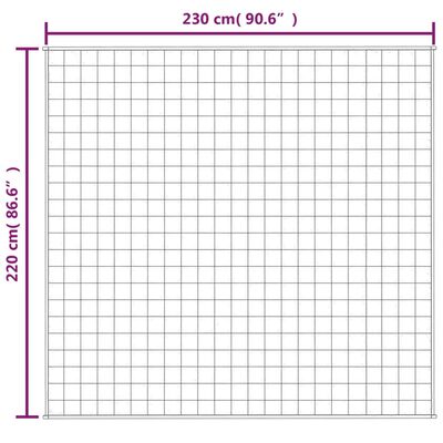 vidaXL Gewichtsdecke Blau 220x230 cm 11 kg Stoff