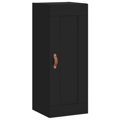 vidaXL Highboard Schwarz 34,5x34x180 cm Holzwerkstoff