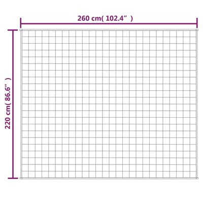 vidaXL Gewichtsdecke Grau 220x260 cm 15 kg Stoff