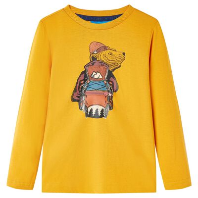 Kinder-Langarmshirt Ocker 92