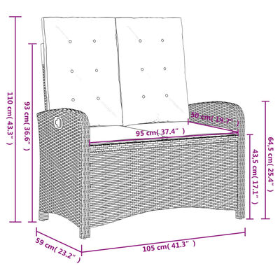 vidaXL 4-tlg. Garten-Essgruppe mit Kissen Schwarz Poly Rattan