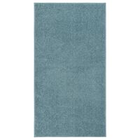 vidaXL Teppich Kurzflor 80x150 cm Blau